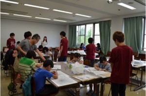 夏休み科学体験教室　山の立体地図をつくろう